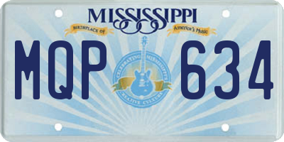 MS license plate MQP634