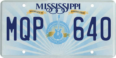 MS license plate MQP640