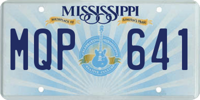 MS license plate MQP641