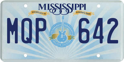 MS license plate MQP642