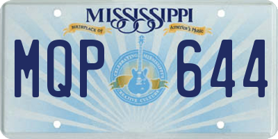 MS license plate MQP644