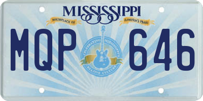 MS license plate MQP646