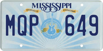 MS license plate MQP649
