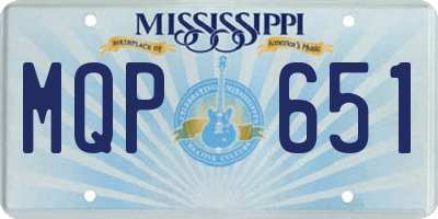 MS license plate MQP651