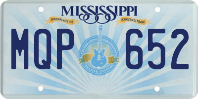 MS license plate MQP652
