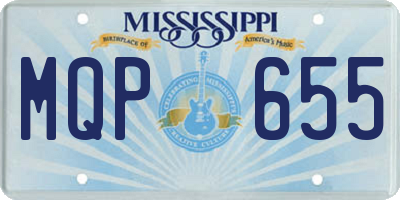 MS license plate MQP655
