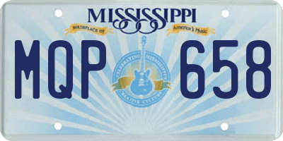 MS license plate MQP658