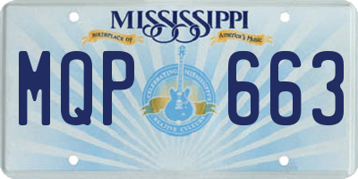 MS license plate MQP663
