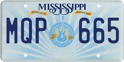 MS license plate MQP665