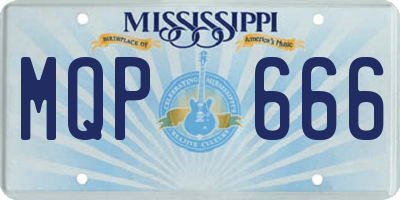 MS license plate MQP666