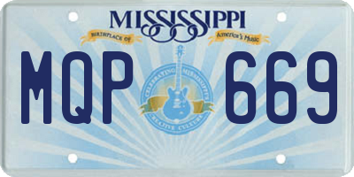 MS license plate MQP669