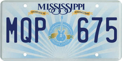 MS license plate MQP675