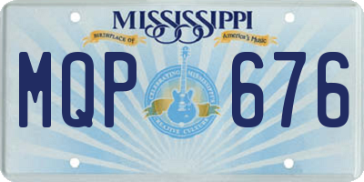 MS license plate MQP676
