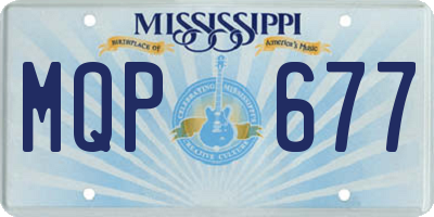 MS license plate MQP677
