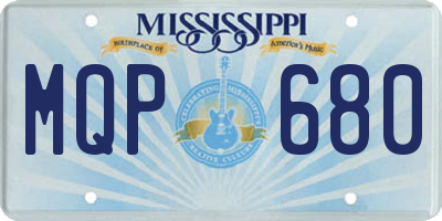 MS license plate MQP680