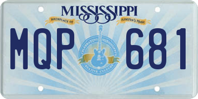 MS license plate MQP681