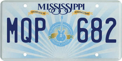 MS license plate MQP682