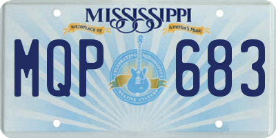 MS license plate MQP683