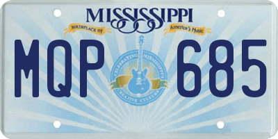 MS license plate MQP685