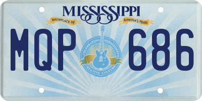 MS license plate MQP686