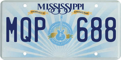 MS license plate MQP688