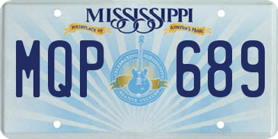 MS license plate MQP689