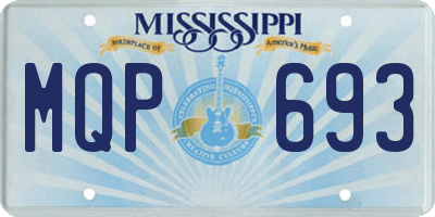 MS license plate MQP693