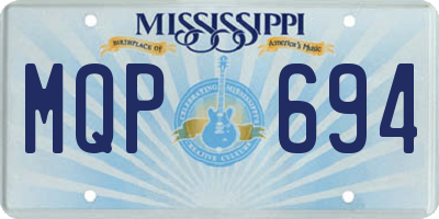 MS license plate MQP694