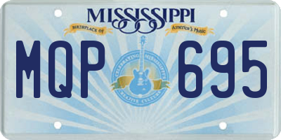 MS license plate MQP695