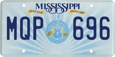 MS license plate MQP696