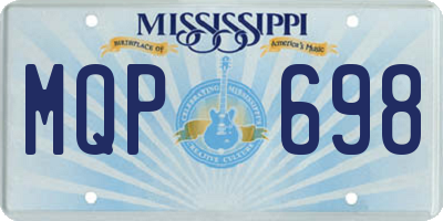 MS license plate MQP698