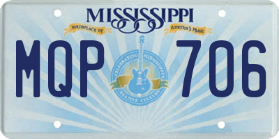 MS license plate MQP706