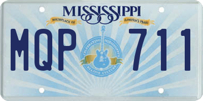 MS license plate MQP711