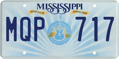 MS license plate MQP717