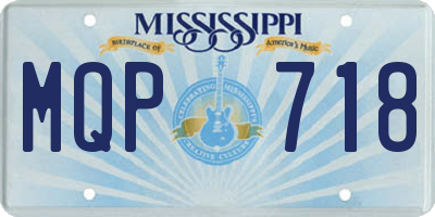 MS license plate MQP718