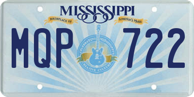 MS license plate MQP722