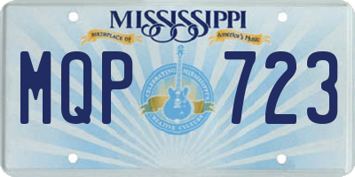 MS license plate MQP723
