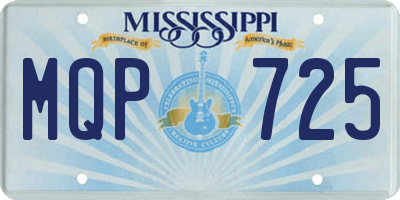 MS license plate MQP725