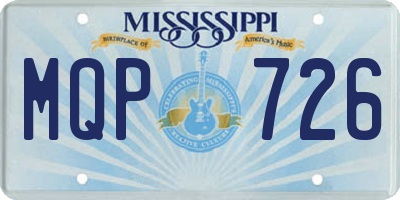 MS license plate MQP726