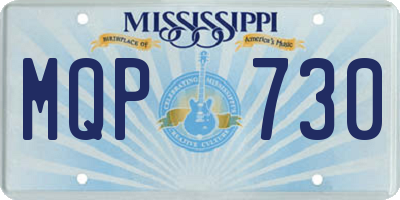 MS license plate MQP730