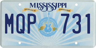 MS license plate MQP731