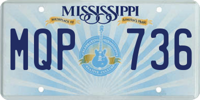 MS license plate MQP736