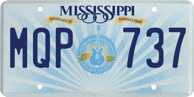 MS license plate MQP737