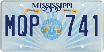 MS license plate MQP741