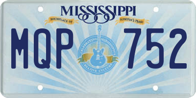 MS license plate MQP752