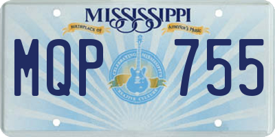 MS license plate MQP755