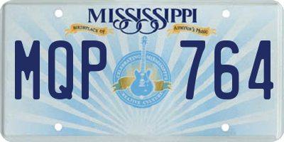 MS license plate MQP764