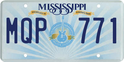 MS license plate MQP771