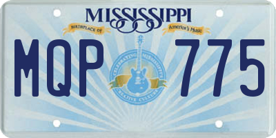 MS license plate MQP775