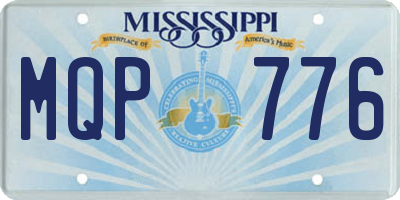 MS license plate MQP776